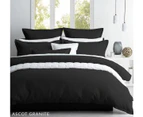 Granite Waffle Quilt Cover Set - Super King - Black