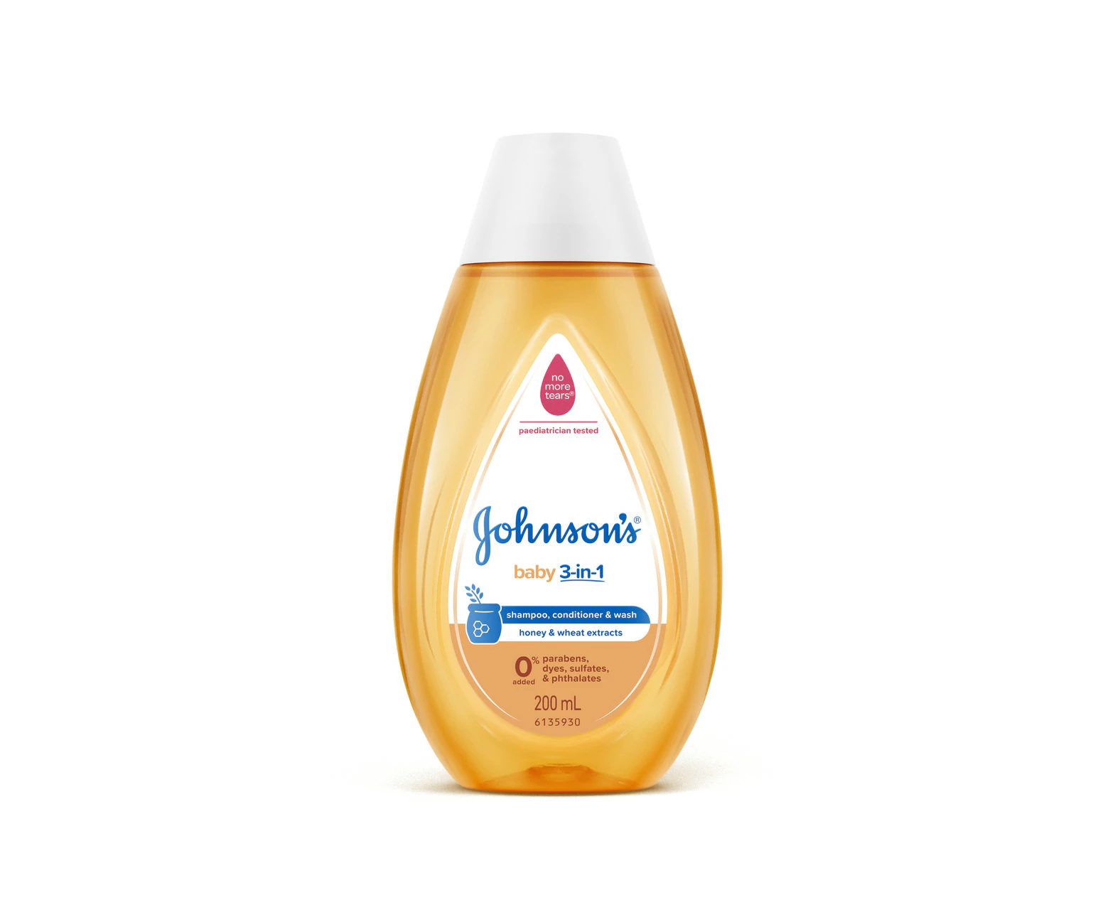 Johnson's 3-in-1 Hypoallergenic Gentle Tear-Free Conditioning Baby Shampoo & Cleansing Wash 200mL