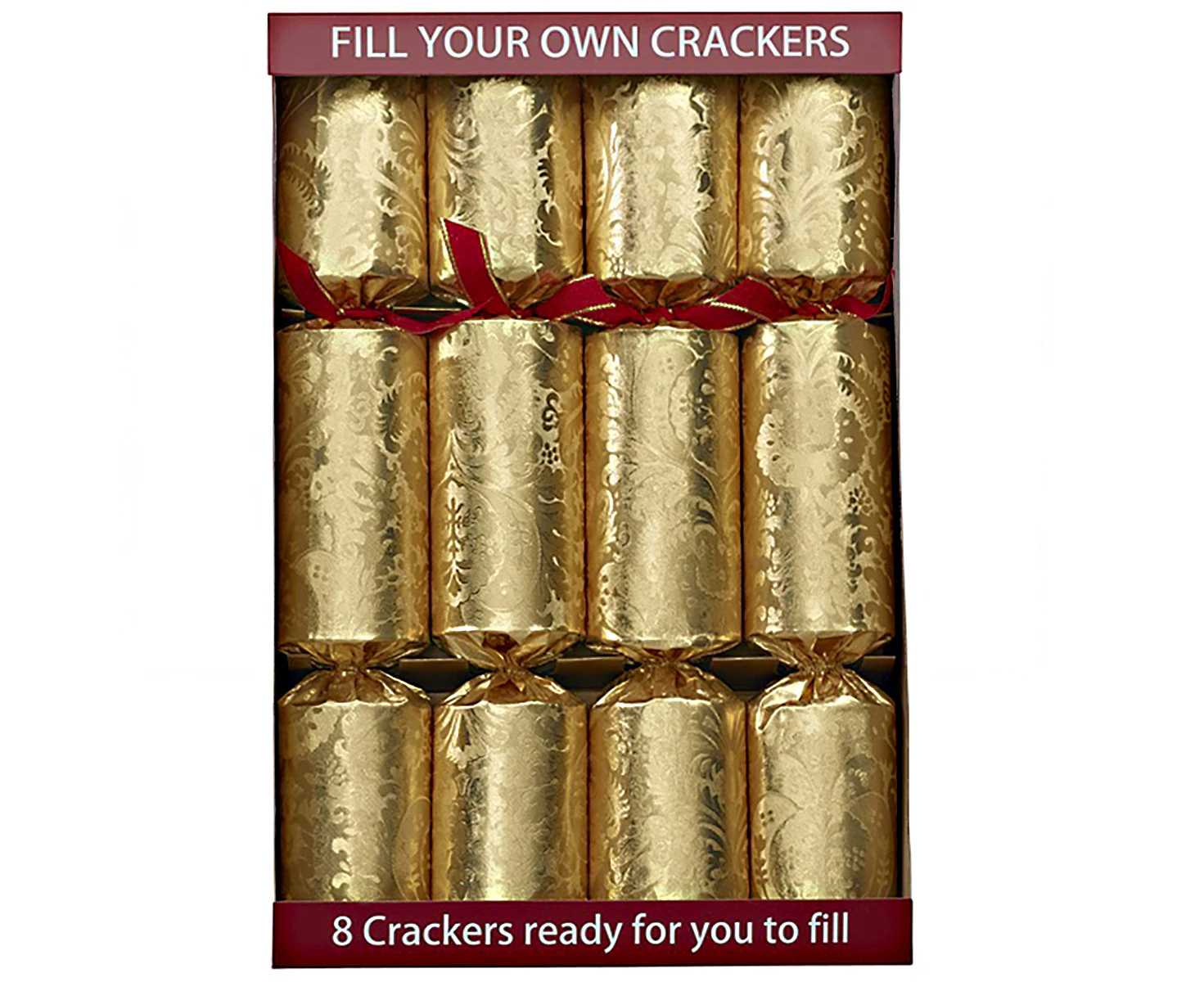 Fill your Own Christmas Crackers Decadence Gold 8pk