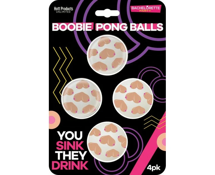 Boobie Beer Pong Balls 4 Pk