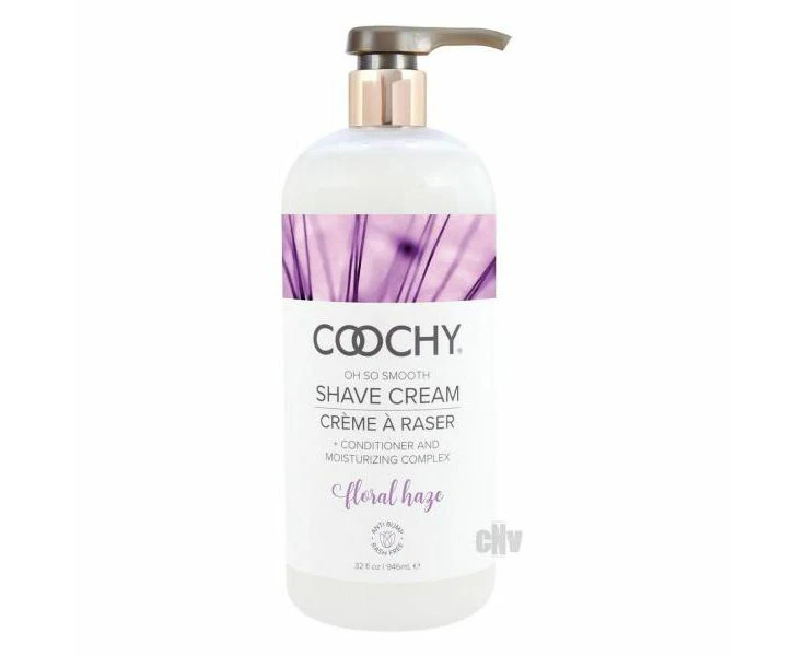 Coochy Save Cream Floral Haze 32oz Luxurious Rose & Jasmine Infused Shave Cream For Smooth And Fragrant Intimate Areas