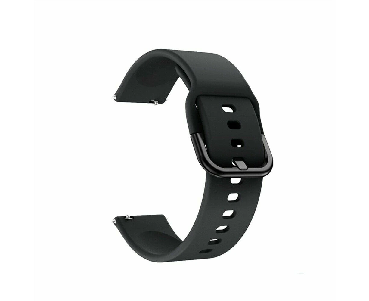 Silicone Sports Watch Band Strap For Samsung Galaxy Watch 4 5 6 7 Garmin Venu Huawei 20mm 22mm Black