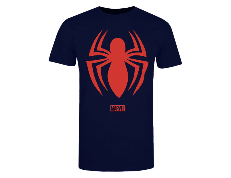 Spider-Man Mens Logo T-Shirt (Navy) - TV1620