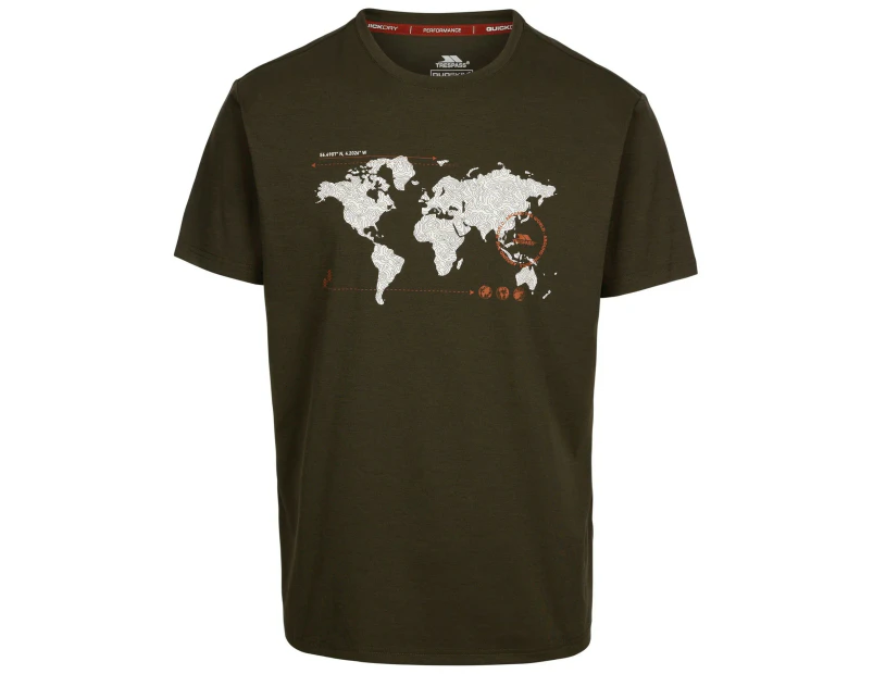 Trespass Mens Ohio Map TP75 T-Shirt (Dark Vine) - TP6669