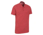 Mountain Warehouse Mens Dawnay Textured Pique Polo Shirt (Dark Pink) - MW566