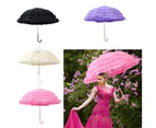 Summer Lolitas Umbrellas Parasol Lace Sun Cute Umbrellas Girly - Black