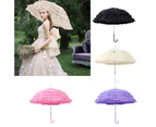 Summer Lolitas Umbrellas Parasol Lace Sun Cute Umbrellas Girly - Black