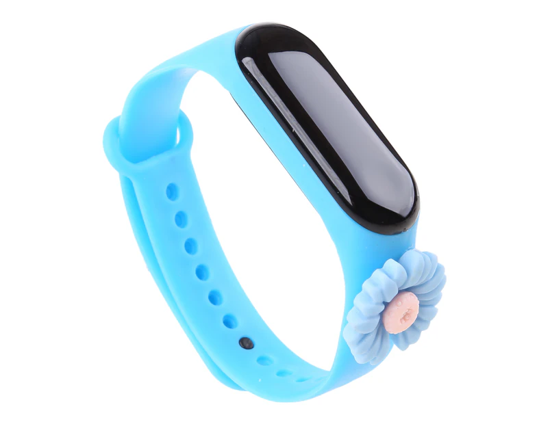 Girl Boy Cartoon Waterproof Bracelet LED Glowing Kids Children Electronic Watch - Blue