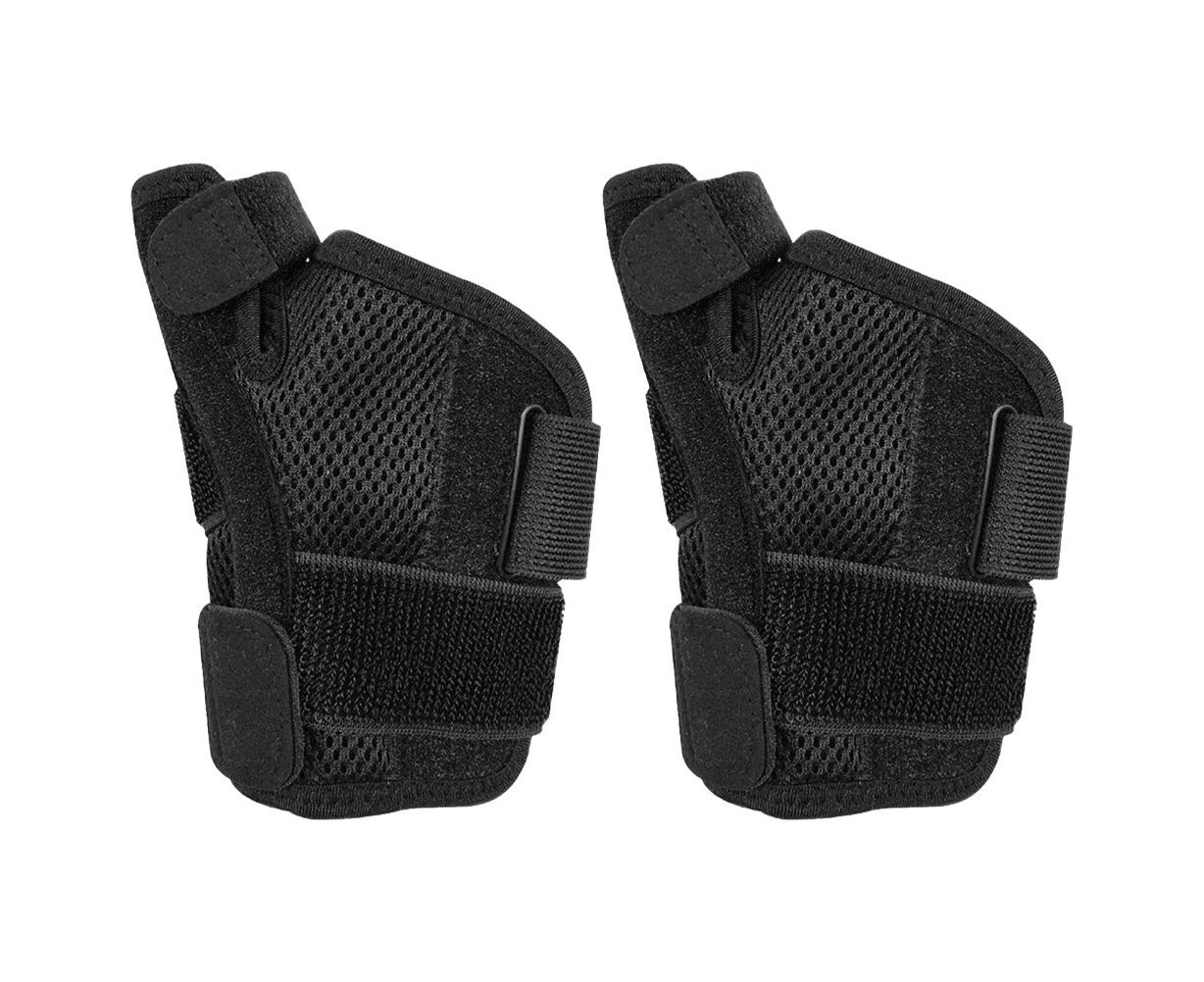 2 Pcs Thumb Splint Wrist Stabilizer Support Brace for Arthritis Sprains