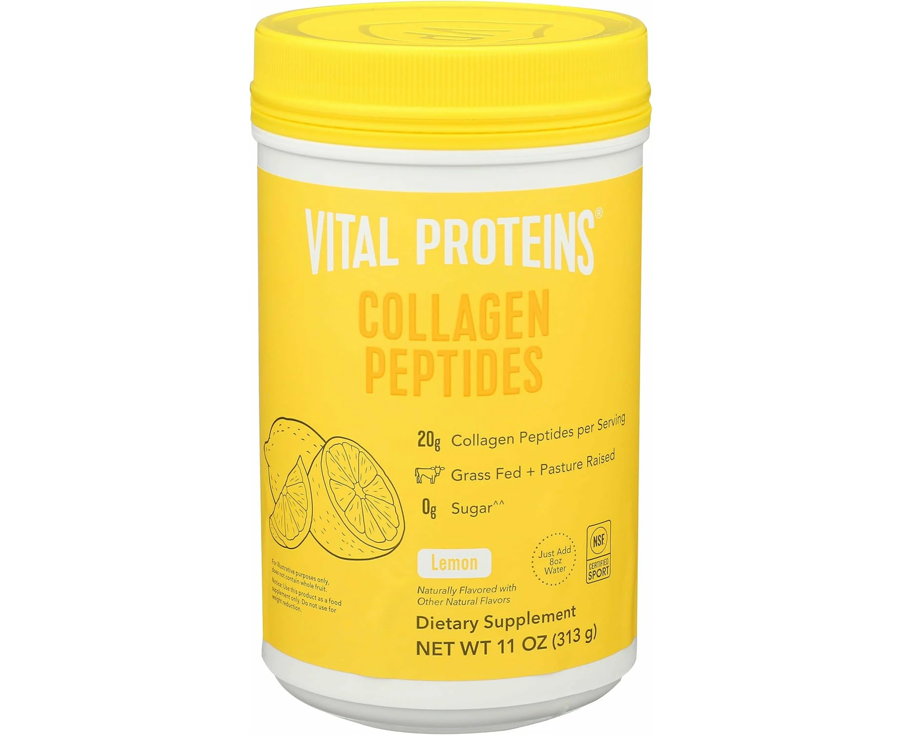 Vital Proteins Collagen Peptides Powder, Promotes Hair, Nail, Skin, Bone and Joint Health, Lemon 11 Ounce