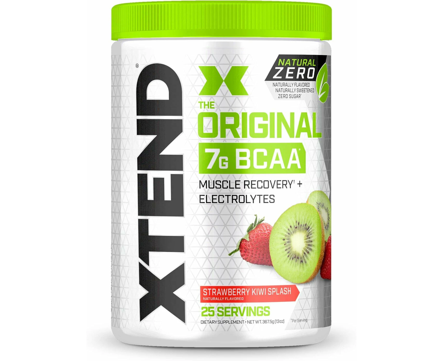 XTEND Natural Zero BCAA Powder Strawberry Kiwi | Free of Artificial Sweeteners, Flavors, and Chemical Dyes | Post Workou | Daily Support