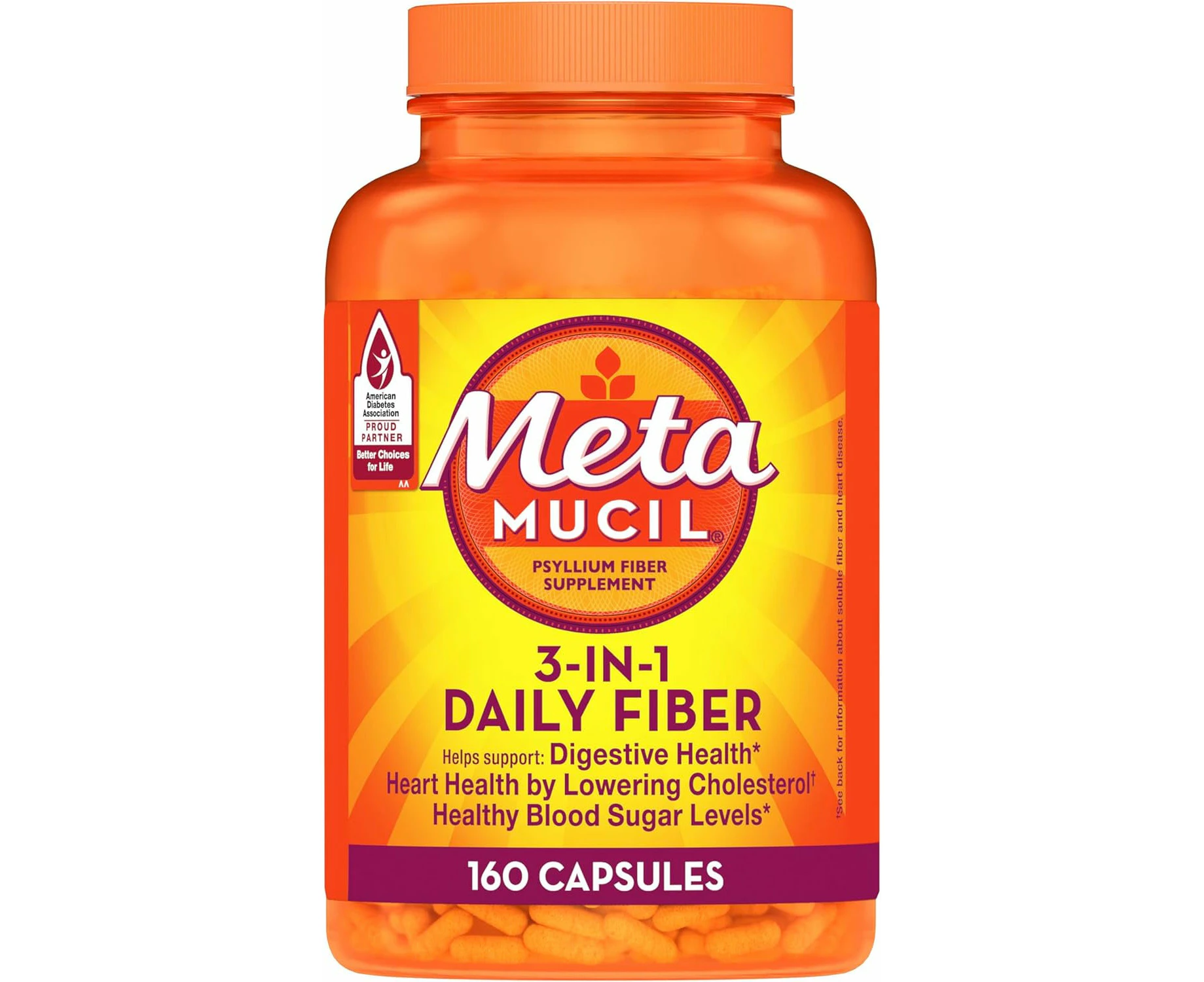 Metamucil Daily Fiber Supplement, 160 Capsules