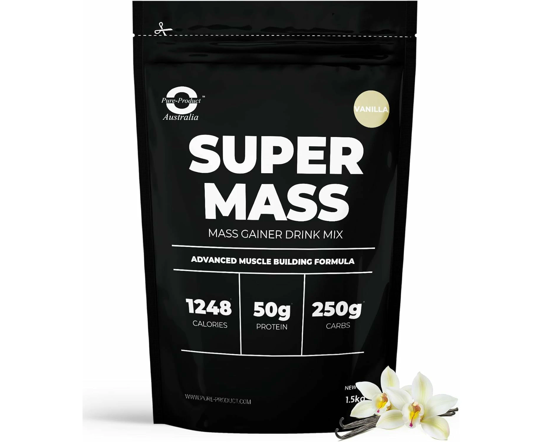 Pure Product Australia Super Mass Gainer Protein Powder VANILLA 1.5Kg