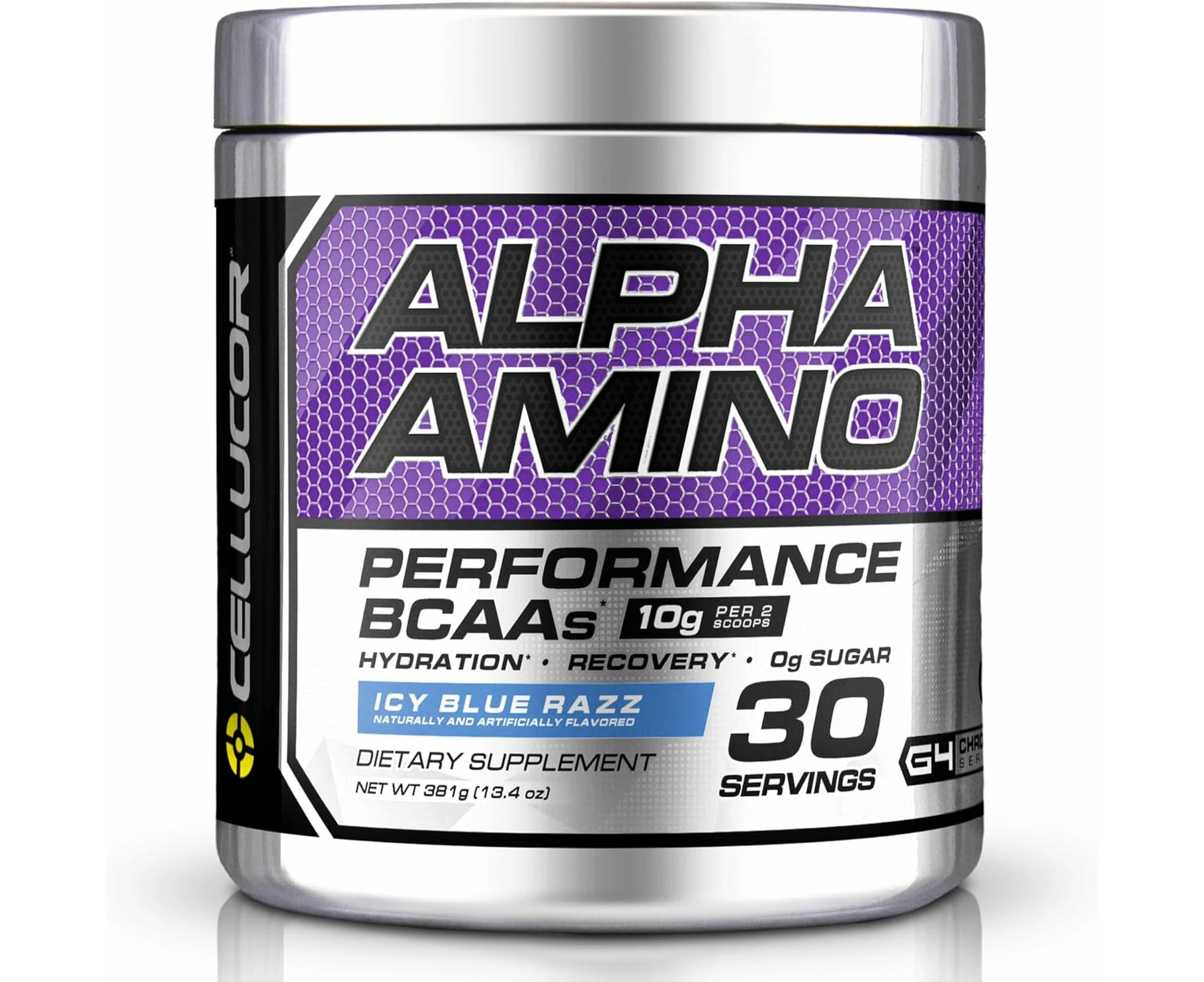 Cellucor, Alpha Amino Performance BCAAs, Icy Blue Razz, 30 Servings