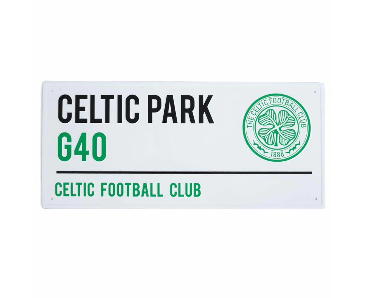 Celtic FC Celtic Park G40 Crest Street Sign (White/Green/Black) - TA12234