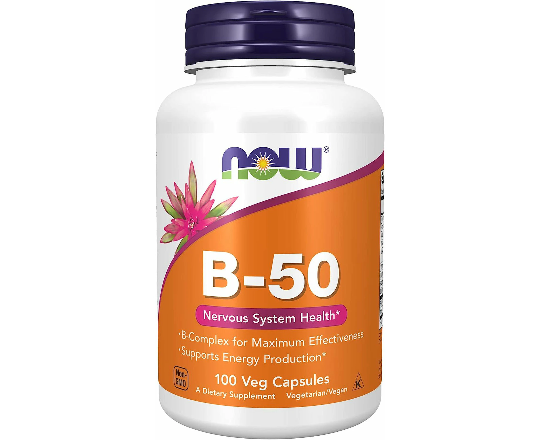 NOW Supplements, Vitamin B-50 mg, 100 Veg Capsules