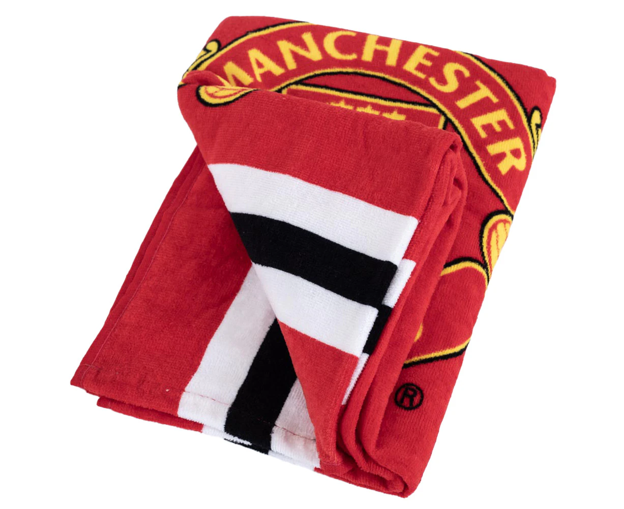 Manchester United FC Core Stripe Beach Towel (Red/White) - TA12258