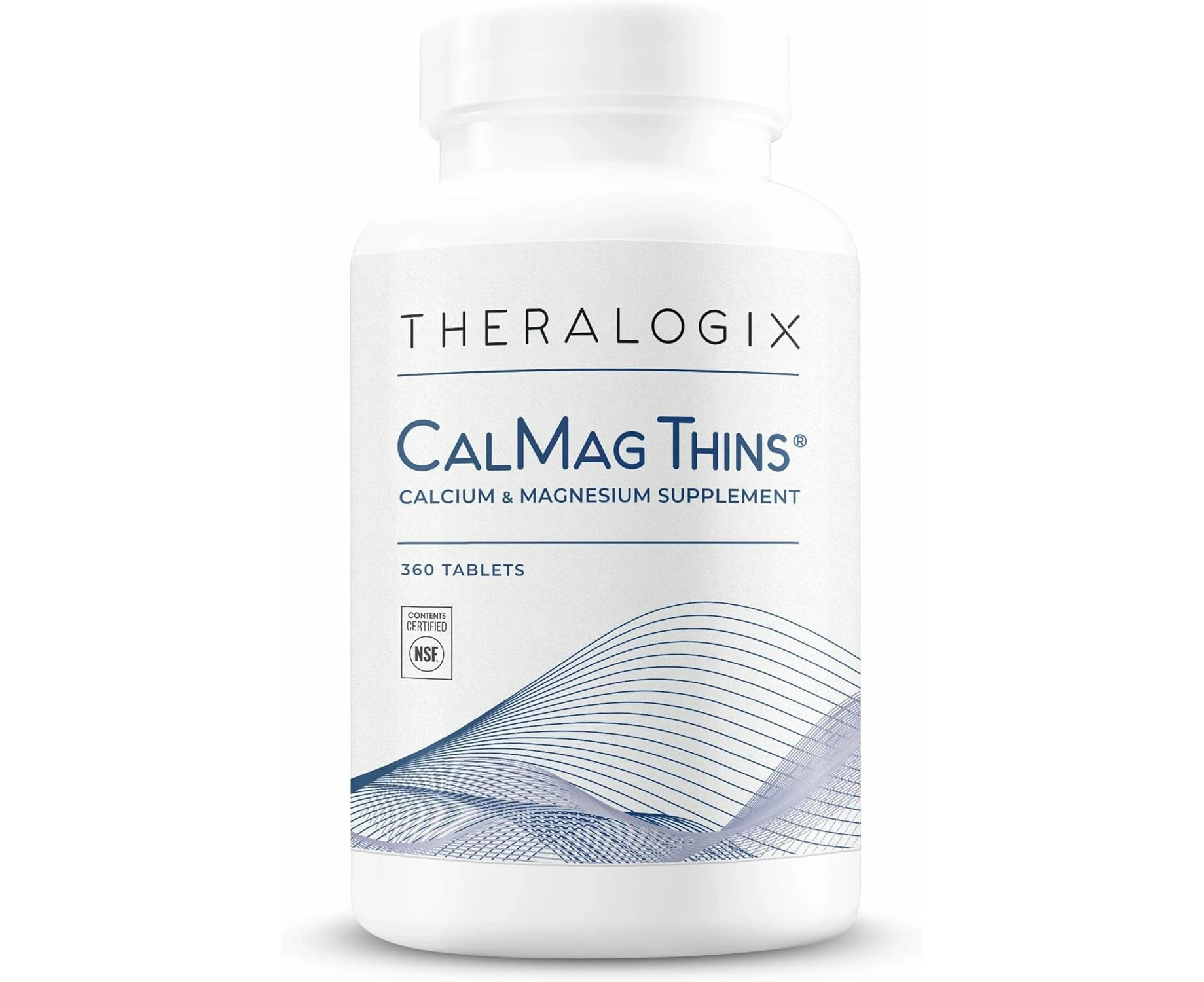 CalMag Thins Calcium Magnesium Supplement | Bone Health & Bone Strength Vitamin | 360 Tablets - Made in The USA and NSF Certified