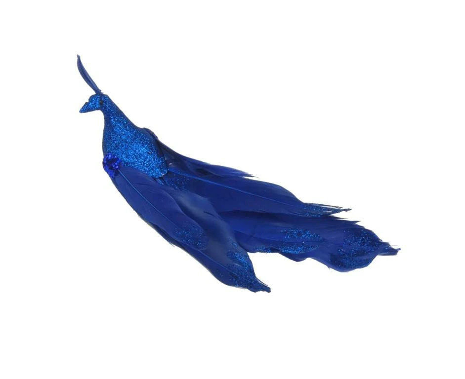 Davies Products Feather Peacock Christmas Decoration (Navy) - ST9829