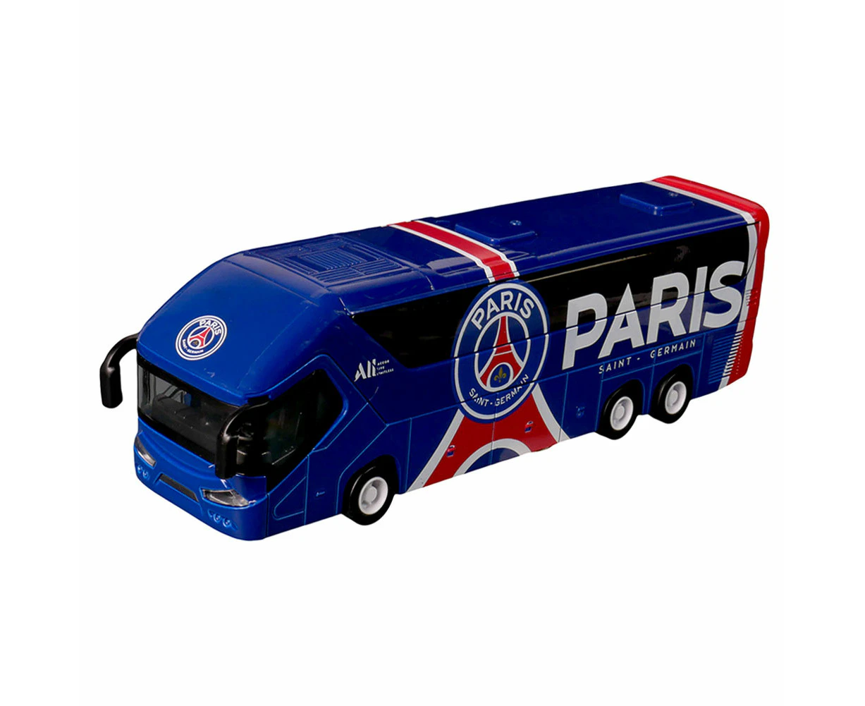 Paris Saint Germain FC Team Die Cast Toy Bus (Blue/White/Red) - TA12197