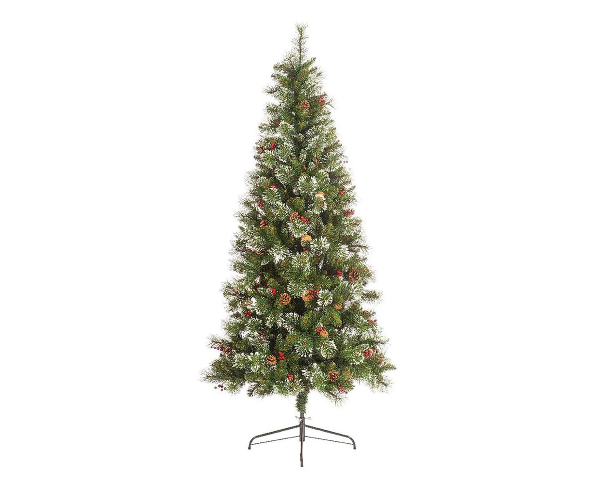 Kaemingk Ipswich Snowy Christmas Pre-Lit Tree (Green) - ST9673