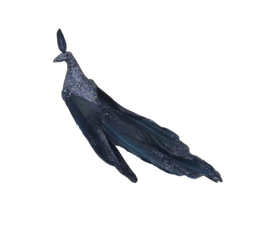 Davies Products Feather Peacock Christmas Decoration (Midnight) - ST9829