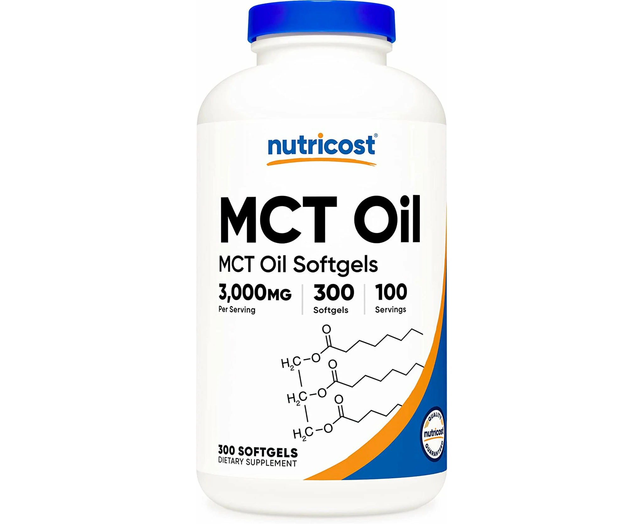 Nutricost MCT Oil Softgels 1000mg, 300 SFG (3,000mg Serv) - Great for Keto, Ketosis, and Ketogenic Diets