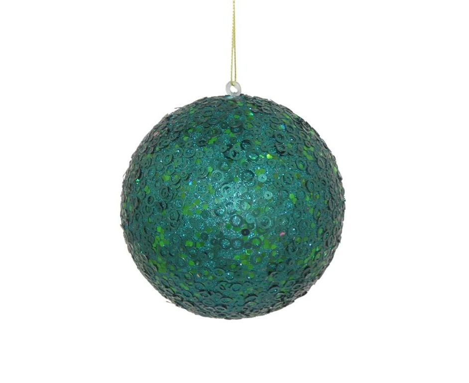 Davies Glitter Sequins Bauble (Green) - ST9478