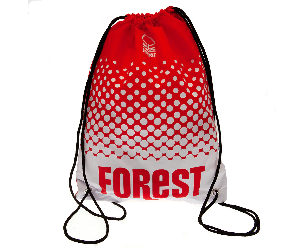 Nottingham Forest FC Fade Drawstring Bag (Red/White) - TA10378