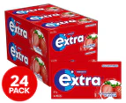 24 x Wrigley's Extra Chewing Gum Strawberry 14-Pieces