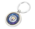 Manchester City FC UCL Crest Spinner Keyring (Blue/White/Silver) - TA12055