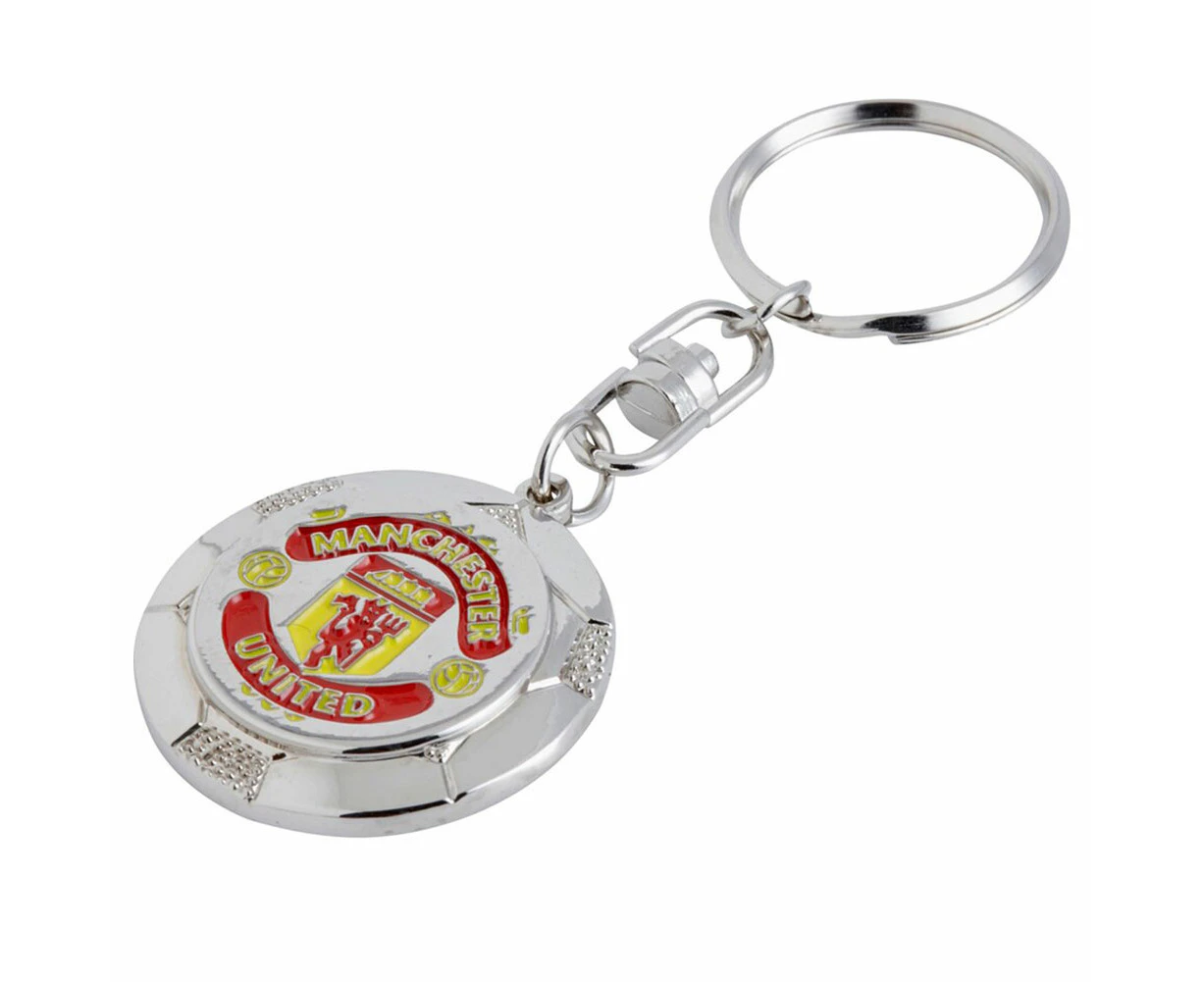 Manchester United FC Ball Keyring (Silver) - TA12141