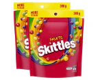 2 x Skittles Fruits Chewy Lollies Bag 380g