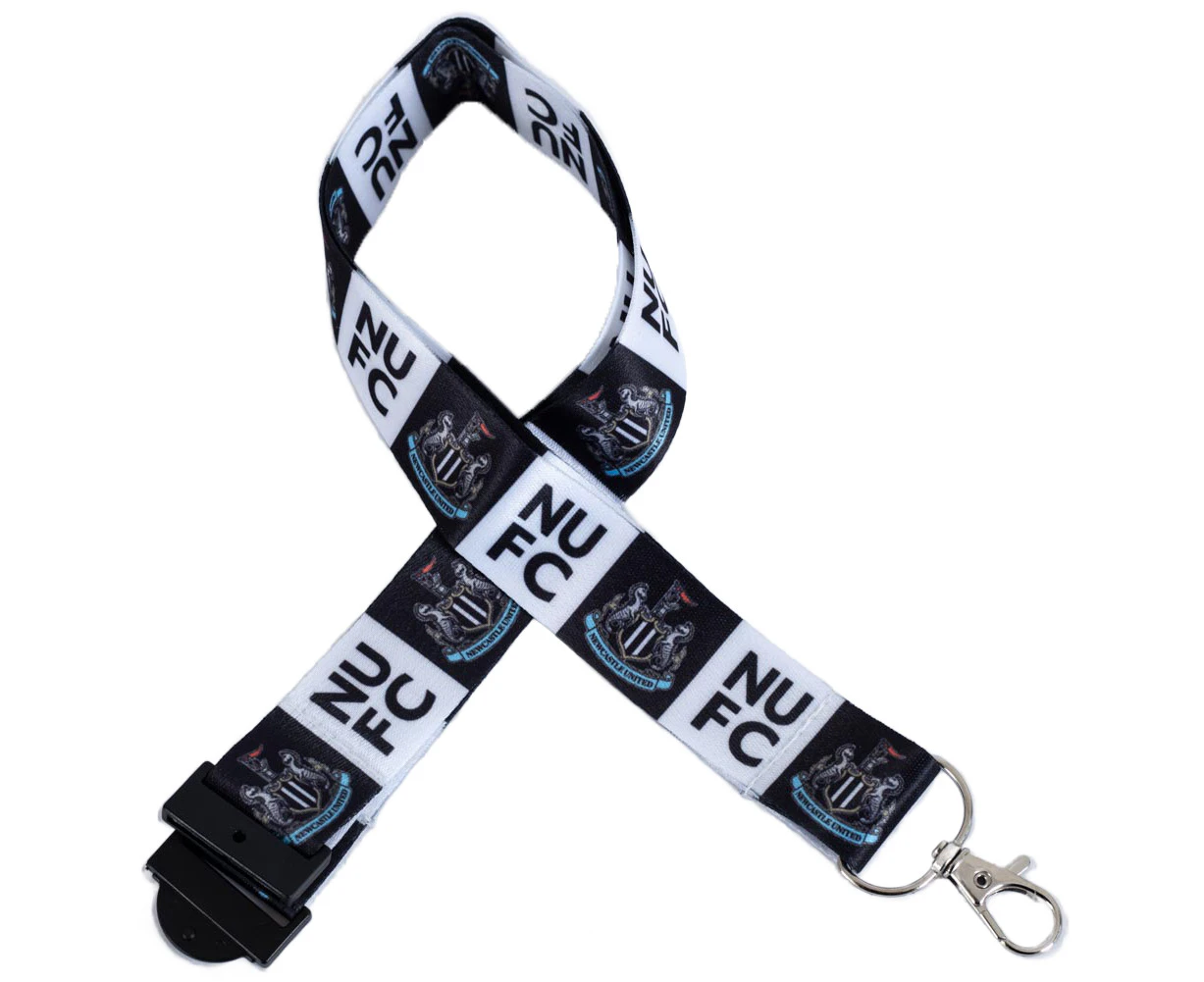 Newcastle United FC Crest Lanyard (White/Black) - TA12262