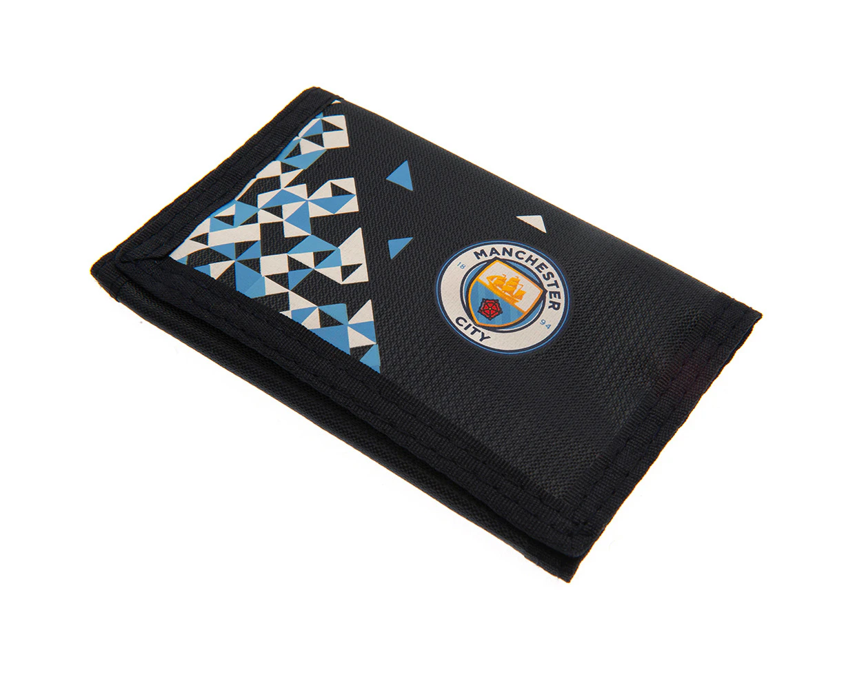 Manchester City FC Particle Nylon Wallet (Black/Sky Blue/White) - TA11544