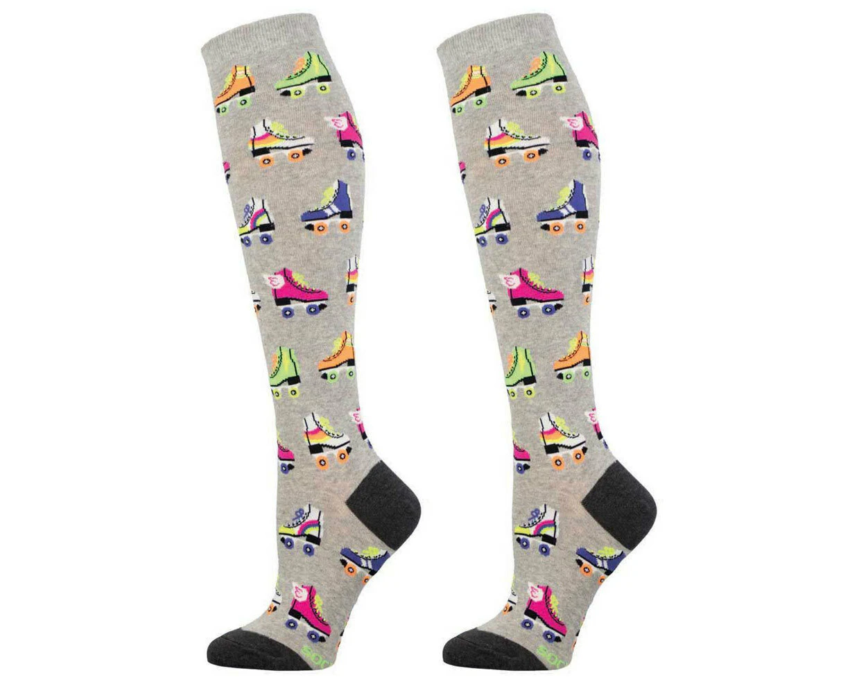 2x Socksmith Knee High Ladies Fashionable Novelty Socks Derby Queen One Size