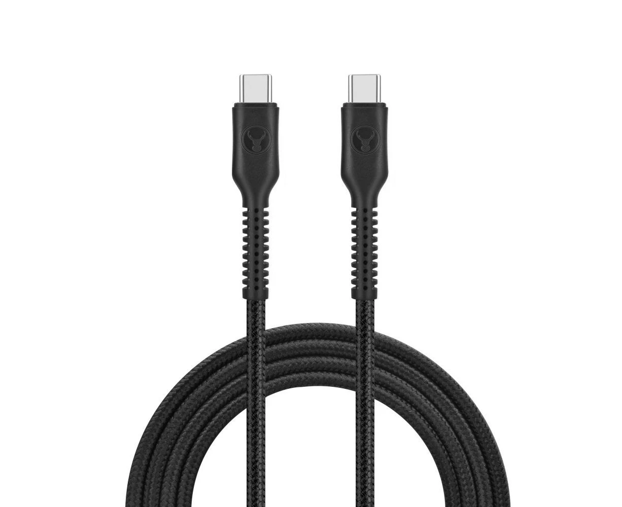 Bonelk Long-Life Easy Grip 2m Male USB-C Cable 100W Charging Data Cord Black