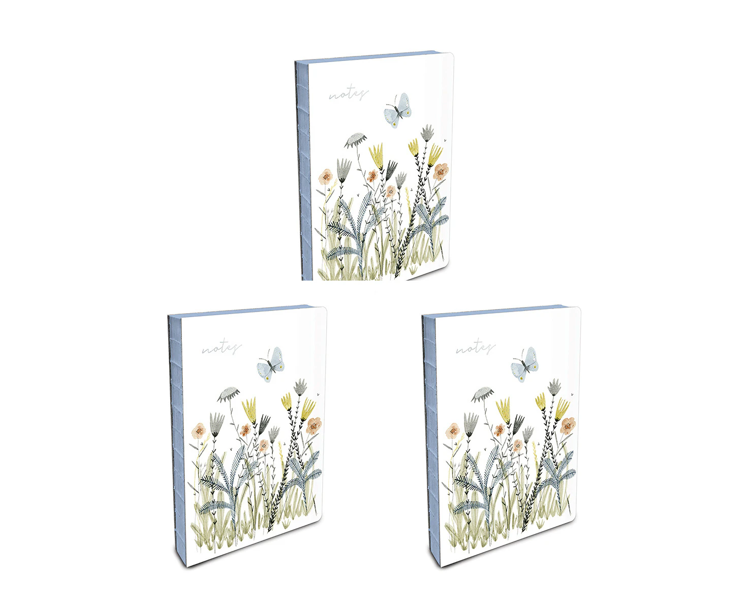 3x Studio Oh Coptic-Bound Journal/Notebook Writing Stationery Med Wildflowers