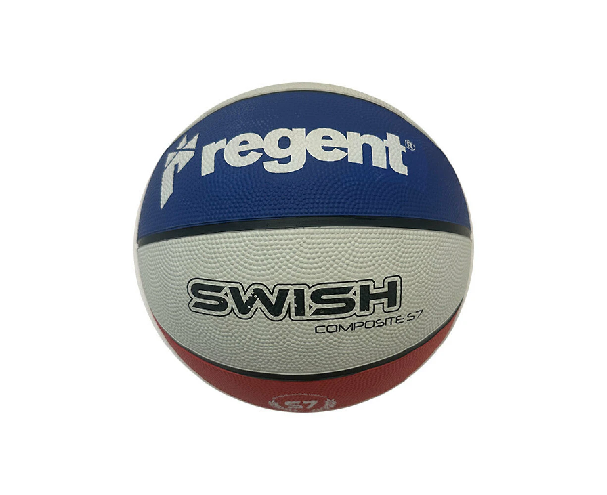 Regent Swish Basketball Indoor/Outdoor Kids Play Toy Size 7 Red/White/Blue