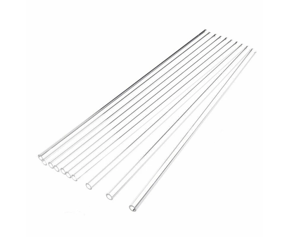 10pcs Thick Wall Borosilicate Glass Tube Pyrex Blowing Lab Tubing 10mm 1.7mm