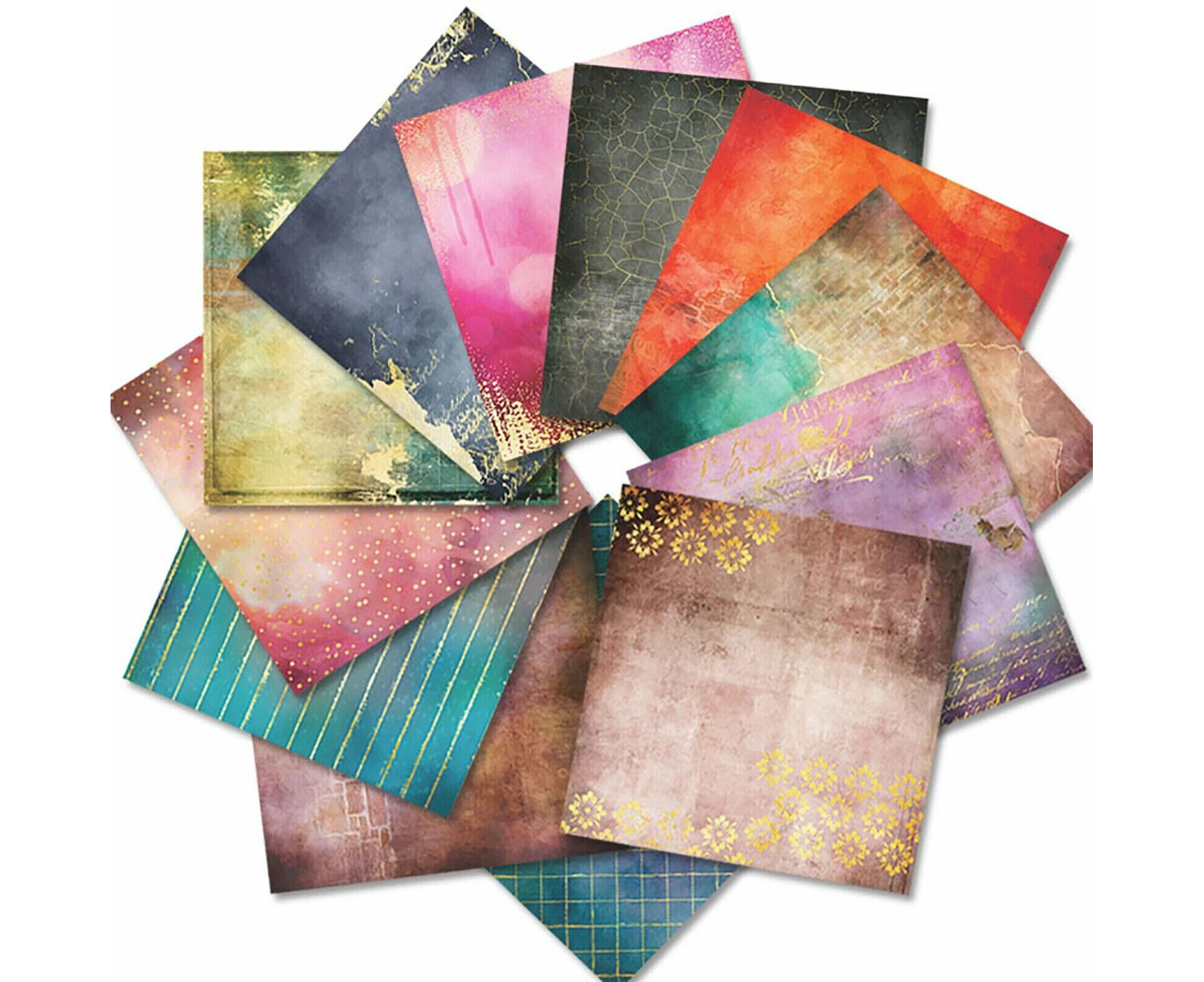 24pcs Paper Pad Brilliant Life Scrapbooking Origami Art Album Journal DIY Craft