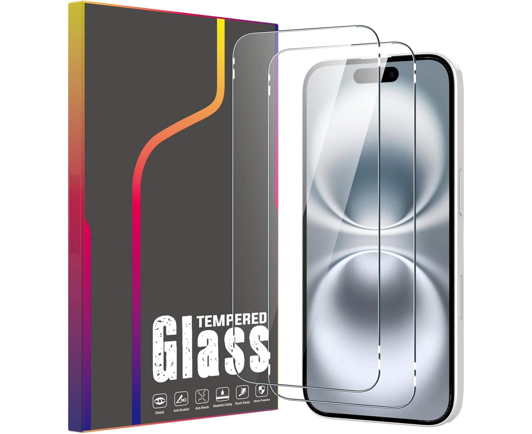 2-Pack Tempered Glass Screen Protector for iPhone 16 Pro Max [6.9 inch] Premium HD Case Friendly