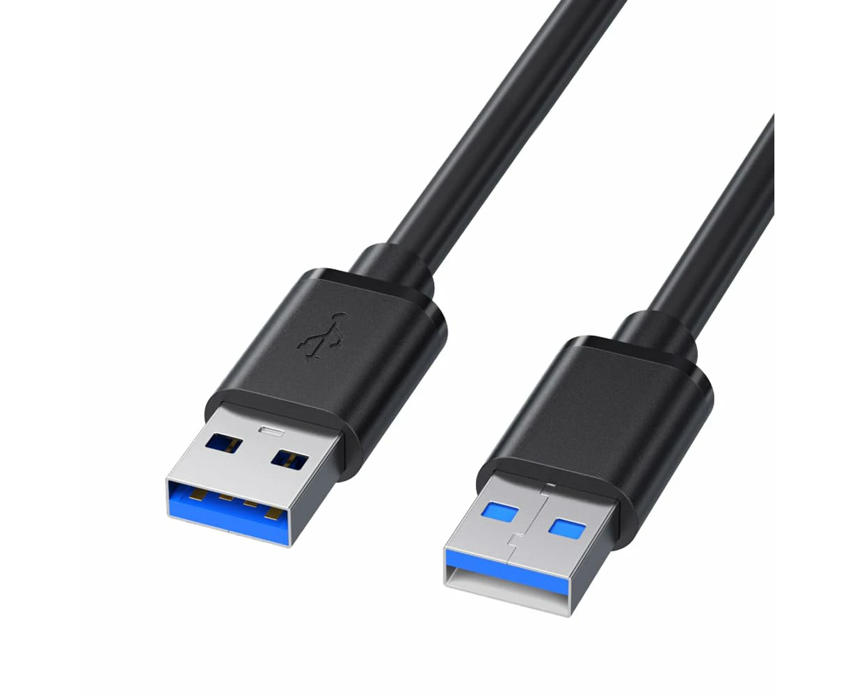 USB 3.0 Male to Male Type A to Type A Double Sided USB Cord for Data Transfer (1M)