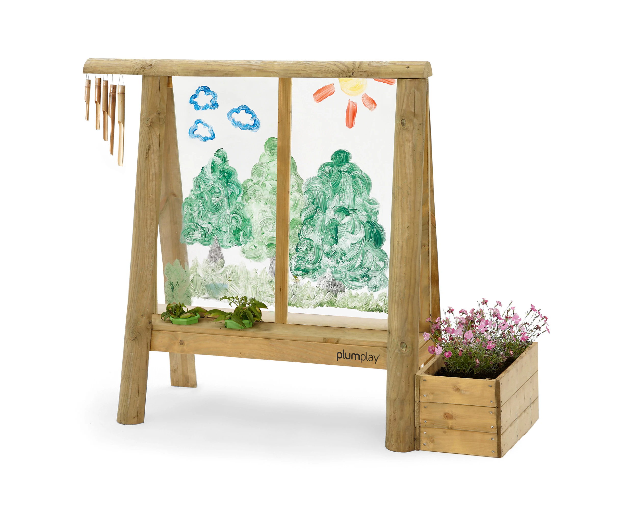 Plum Discovery Create & Paint Easel | Outdoor Art Easel for Kids