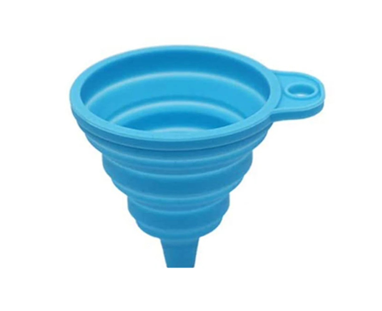 Silicone funnel Silicone folding long-neck funnel Kitchen household soy sauce liquid sub-packing funnel