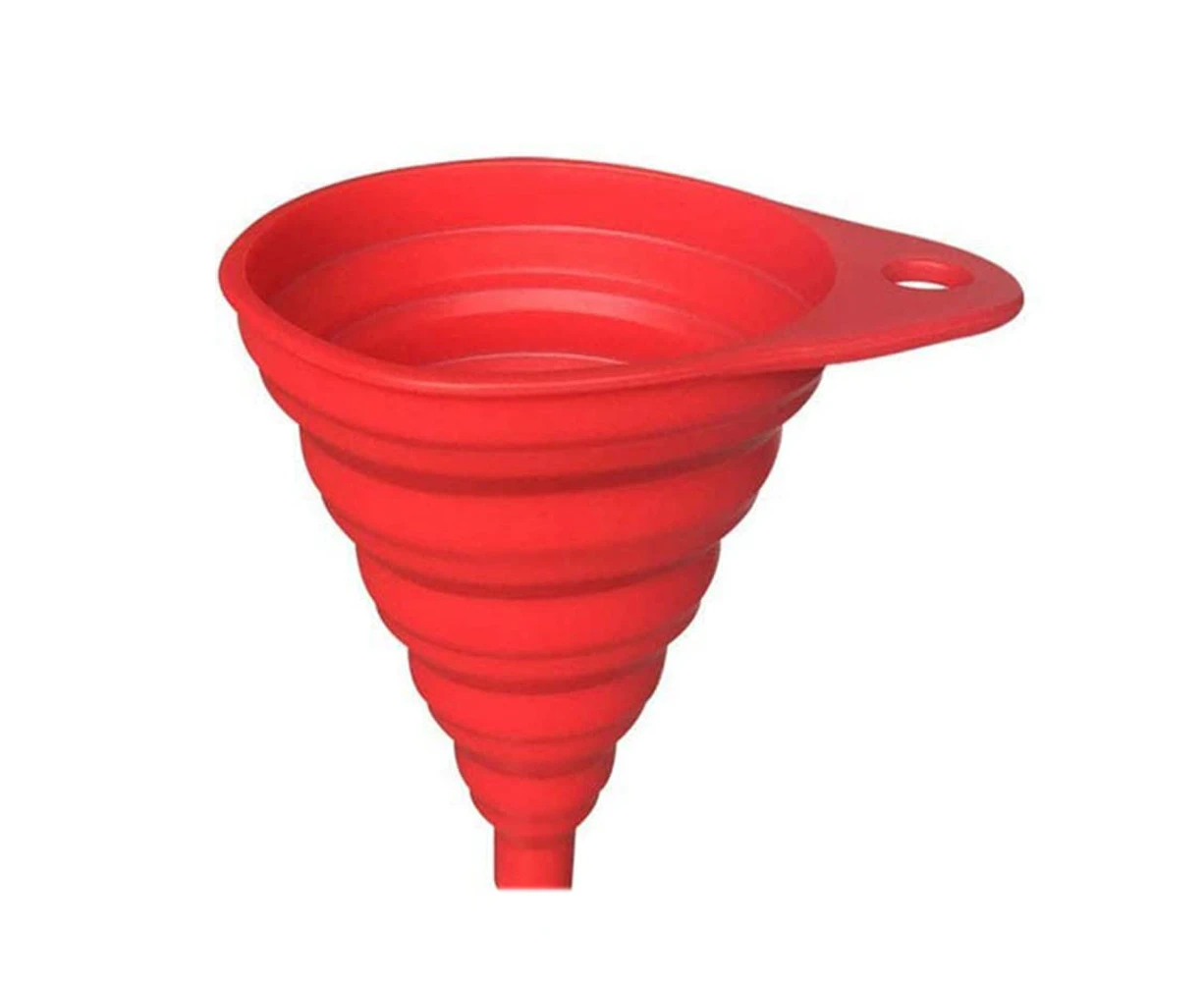 Silicone funnel Silicone folding long-neck funnel Kitchen household soy sauce liquid sub-packing funnel