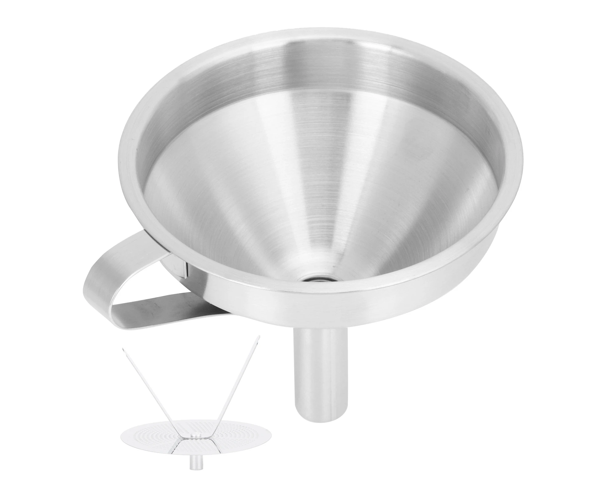 304 Stainless Steel Filling Funnel Separatory Oil Beer Coffee Water Liquid Funnel Kitchen Tool,13cm