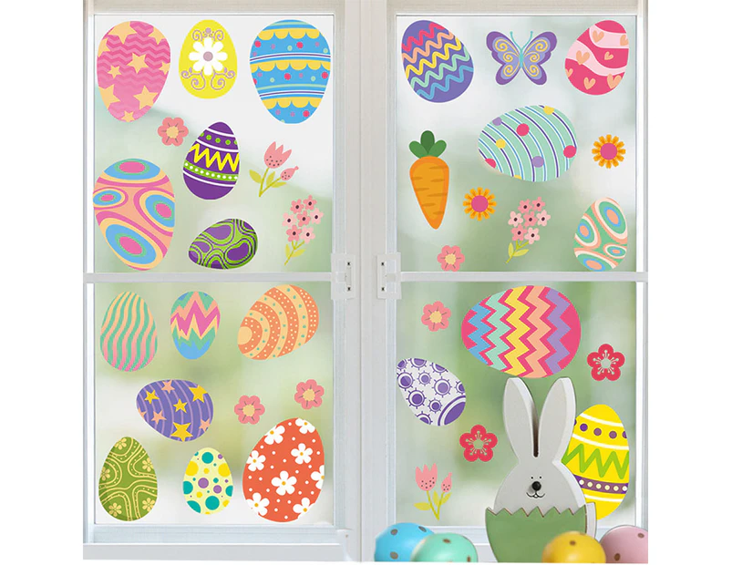 Easter Decorations Window Clings Decals Decor, Easter Eggs Party Gifts, for Kids School Home Office, about 140pcs