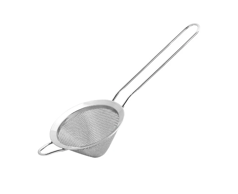 Cocktail Strainer, Stainless Steel Fine Mesh Filter Bartender Conical Colander Bar Accessories for Tea, Juice and Coffee - Silver