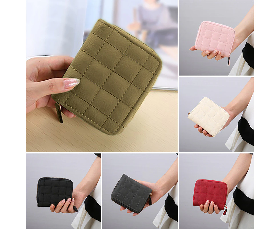 LOYOUTH Fashion Women Wallet Zipper PU Leather Bifold Short Wallet Credit Card Coin Holder Mini Pocket Purse